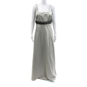 Siri Womens Sqaure Neck Fit & Flare Sleeveless Formal Dress Gray Size 10